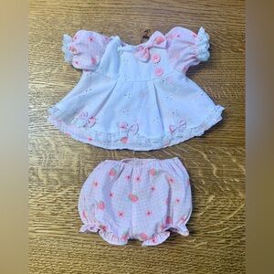 Vintage Cabbage Patch Kids Pink Checkered Strawberry Doll Dress